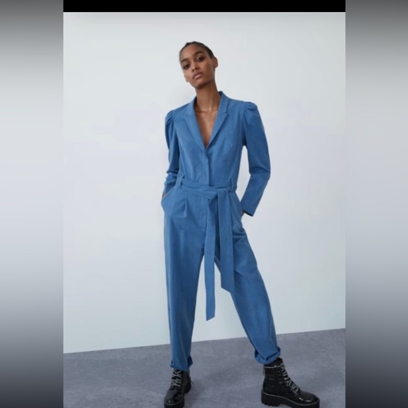 Zara Blue Jumpsuit - Picture 2 of 8
